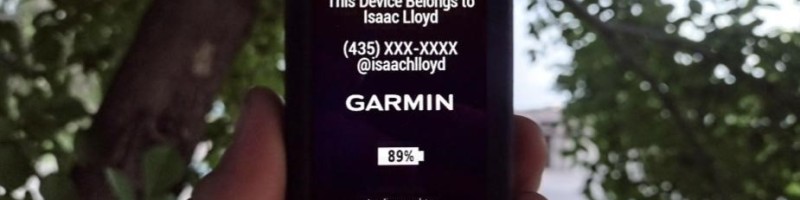 A Garmin Edge With Custom Splash Text